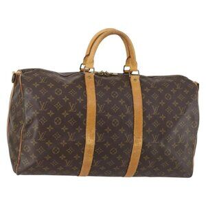 LOUIS VUITTON Monogram Keepall Bandouliere 50 Boston Bag